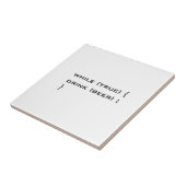 Drink bier tegeltje (Zijkant)