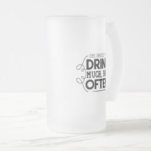 Drink bier vaak grappig bier slogan matglas bierpul (Voorkant rechts)