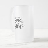 Drink bier vaak grappig bier slogan matglas bierpul (Voorkant links)