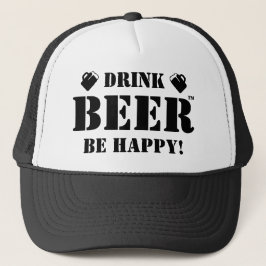 Drink bier, wees blij! Trucker Hat Trucker Pet