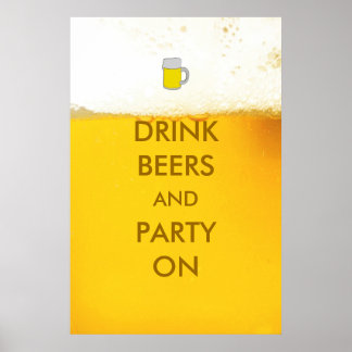 Drink bieren en partij bij het Poster van bier