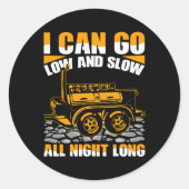 Drink Bierrook Grill Vlees Pitmaster BBQ Smoker G Ronde Sticker (Voorkant)