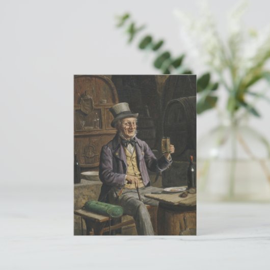 Drink bietenverf briefkaart (Staand voorkant)