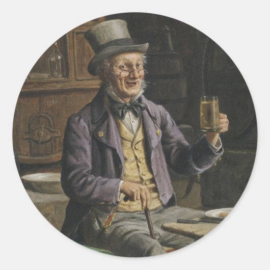 Drink bietenverf ronde sticker (Voorkant)