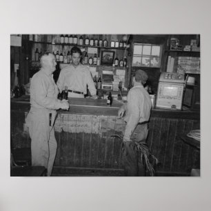 Drink bij de Vintage van de Bar Poster