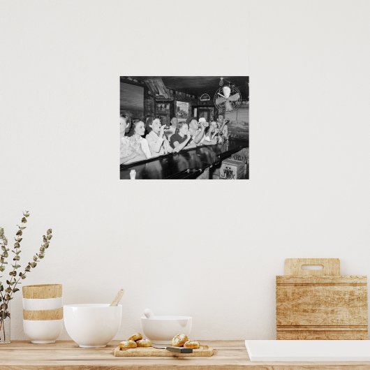 Drink bij een Louisiana Bar, 1938.  foto Poster (Keuken)