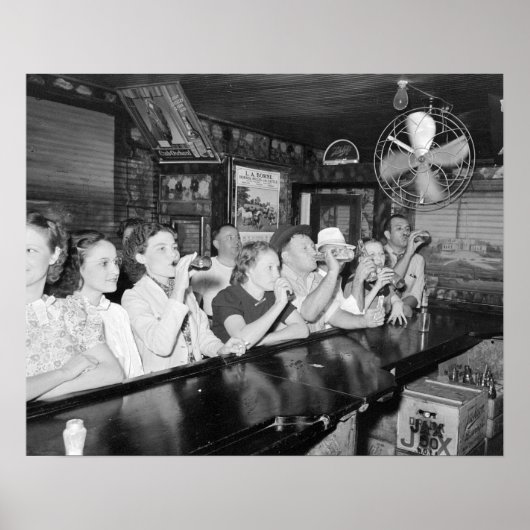 Drink bij een Louisiana Bar, 1938.  foto Poster (Voorkant)