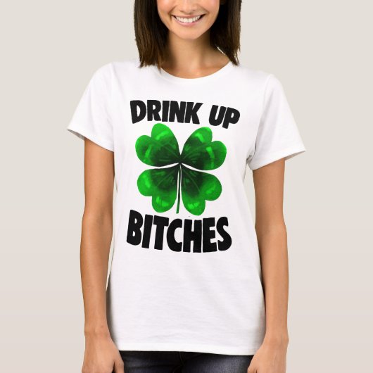 Drink bitchs op dag van de seksespecifieke vrouwen t-shirt (Voorkant)