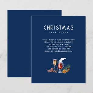 Drink blauw kerstfeest