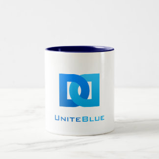 Drink blauw tweekleurige koffiemok