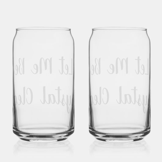 Drink blikjes blikvorm glas (Rechts)