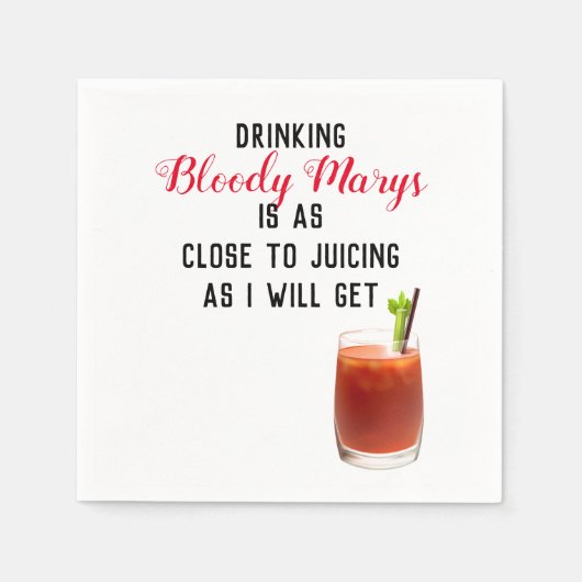 Drink Bloody Marys Servet (Voorkant)
