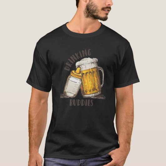 Drink boeddies pa en Baby Matching Fist Father T-shirt (Voorkant)