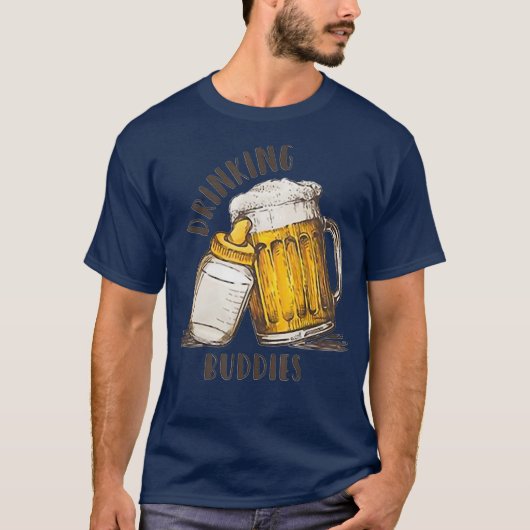 Drink boeddies pa en Baby Matching Fist T-shirt (Voorkant)