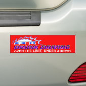 drink bumper- boven de aanhoudingsgrens bumpersticker (Op auto)