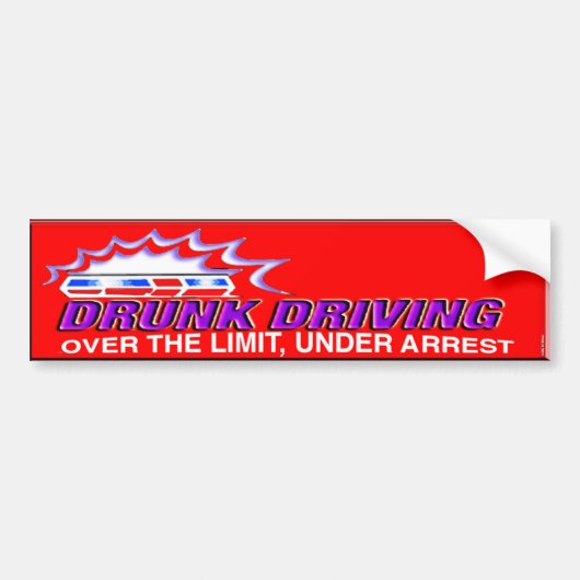 drink bumper- boven de aanhoudingsgrens bumpersticker (Voorkant)