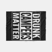 Drink Campers Grappig Drink Camping Lover Fleece Deken (Voorkant (Horizontaal))