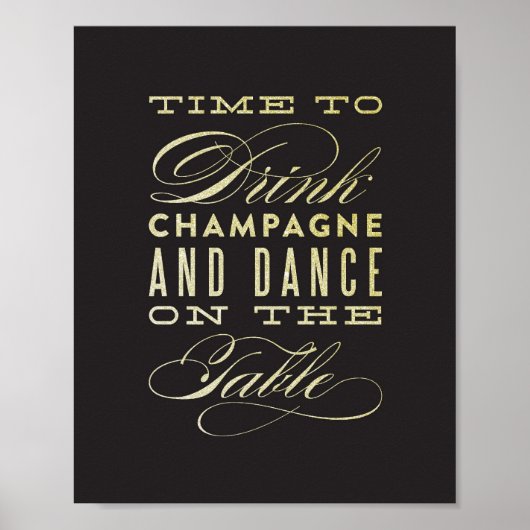 Drink Champagne en Dans op de Tables Art Print (Voorkant)
