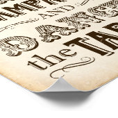  DRINK CHAMPAGNE-gebarentafdruk Poster (Hoek)