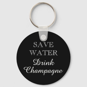 DRINK CHAMPAGNE-wijndrinker sleutelhanger
