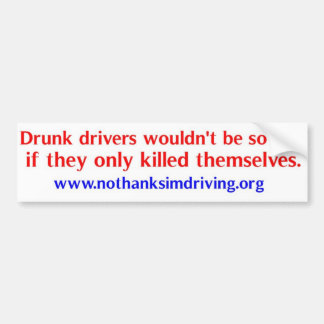 Drink chauffeurs doden bumpersticker