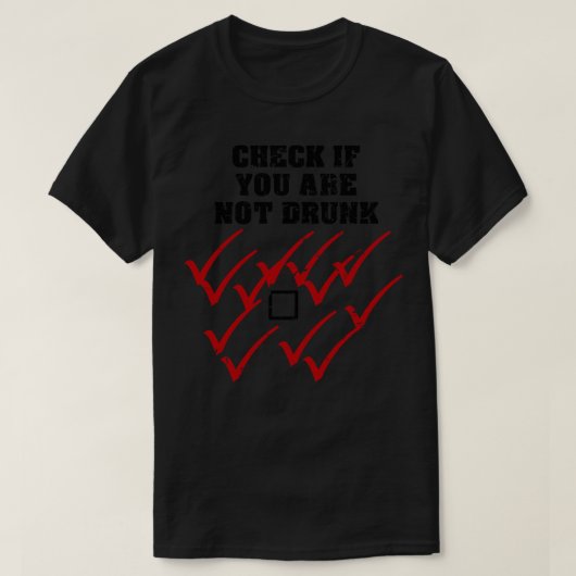 Drink cheque t-shirt (Design voorkant)