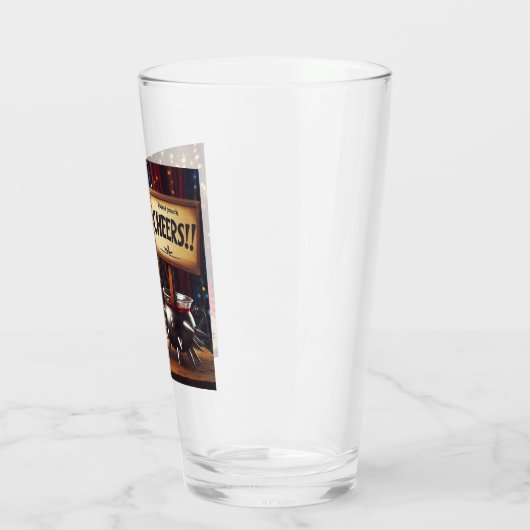 Drink Chicken Holiday Glass Glas (Links)