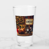 Drink Chicken Holiday Glass Glas (Voorkant)