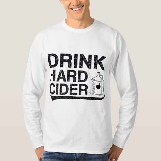 Drink Cider-fles met harde appel T-shirt (Voorkant)