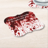 Drink Coasters Bloed Splatter Vampier Gothic Horro Kartonnen Onderzetters (Gekanteld)