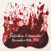 Drink Coasters Bloed Splatter Vampier Gothic Horro Kartonnen Onderzetters (Voorkant)