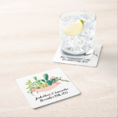 Drink Coasters Bohemian Cactus Succulenten Dessert Kartonnen Onderzetters (Insitu)
