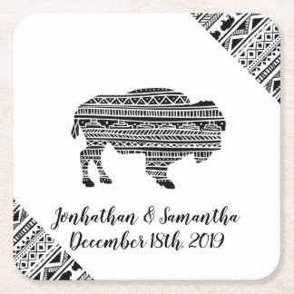 Drink Coasters Boho Buffalo Tribal Patroon Bohemen Kartonnen Onderzetters