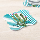 Drink Coasters Boho Cactussen Cactus Succulent Boh Kartonnen Onderzetters (Gekanteld)