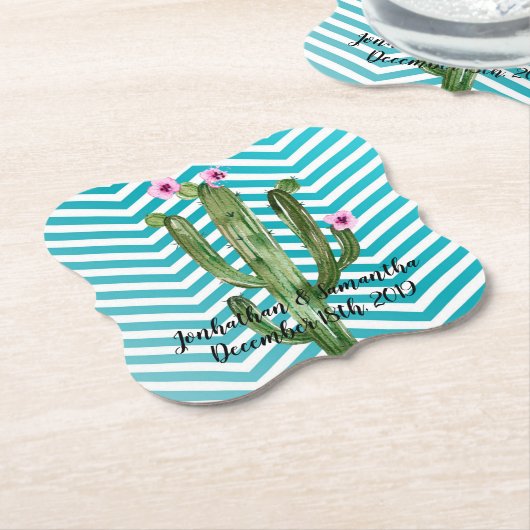 Drink Coasters Boho Cactussen Cactus Succulent Boh Kartonnen Onderzetters (Gekanteld)