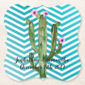 Drink Coasters Boho Cactussen Cactus Succulent Boh Kartonnen Onderzetters (Voorkant)