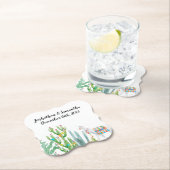 Drink Coasters Boho Llama Bohemian Cacti Woestijn  Kartonnen Onderzetters (Insitu)