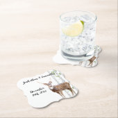 Drink Coasters Geometrische Herten Doe Woodland Bu Kartonnen Onderzetters (Insitu)