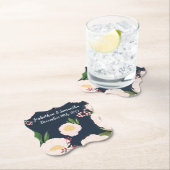 Drink Coasters Geometrische Witte Bloemen op D Kartonnen Onderzetters (Insitu)