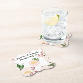 Drink Coasters Geometrische Witte Bloemen op W Kartonnen Onderzetters (Insitu)