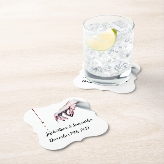 Drink Coasters Geometrische zombie bloed druppel v Kartonnen Onderzetters (Insitu)