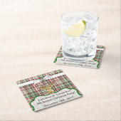 Drink Coasters Gouden Glitter Rendieren Plaid Buck Kartonnen Onderzetters (Insitu)