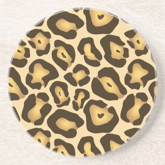 Drink Coasters Jaguar Print Zandsteen Onderzetter (Voorkant)