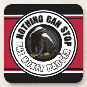 Drink Coasters niets kan de honingbadger stoppen Bier Onderzetter