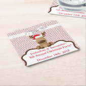Drink Coasters Rendier Kerstmis XMAS Polka Dot P Kartonnen Onderzetters (Schuin)