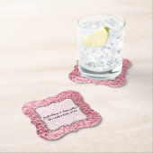 Drink Coasters Roos Gold Glitter Kartonnen Onderzetters (Insitu)