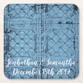 Drink Coasters Rustieke Tin Panel Plafond Country Kartonnen Onderzetters (Voorkant)