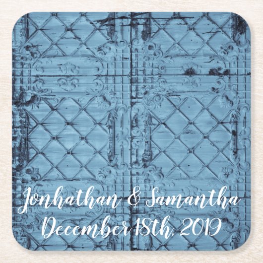 Drink Coasters Rustieke Tin Panel Plafond Country Kartonnen Onderzetters (Voorkant)