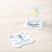 Drink Coasters Seahorse Zee Ocean Beach Kartonnen Onderzetters (Insitu)