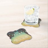 Drink Coasters Strand Sunset Palm Trees String Lig Kartonnen Onderzetters (Insitu)